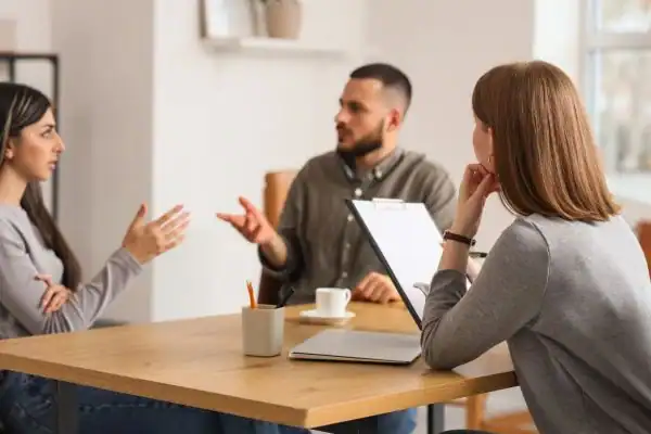 Image of couple access free mediation using family mediation voucher scheme Sittingbourne